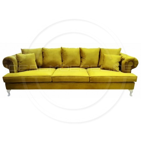 Sofa Dorset Ludwik Pik Samt 4-Sitzer