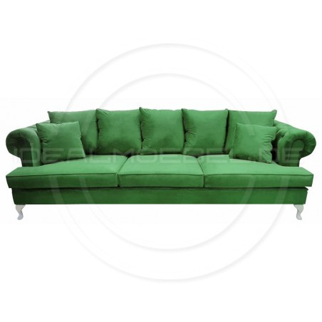 Sofa Dorset Ludwik Pik Samt 4-Sitzer