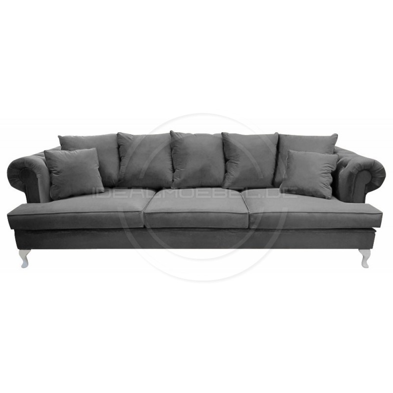 Sofa Dorset Ludwik Pik Samt 4-Sitzer
