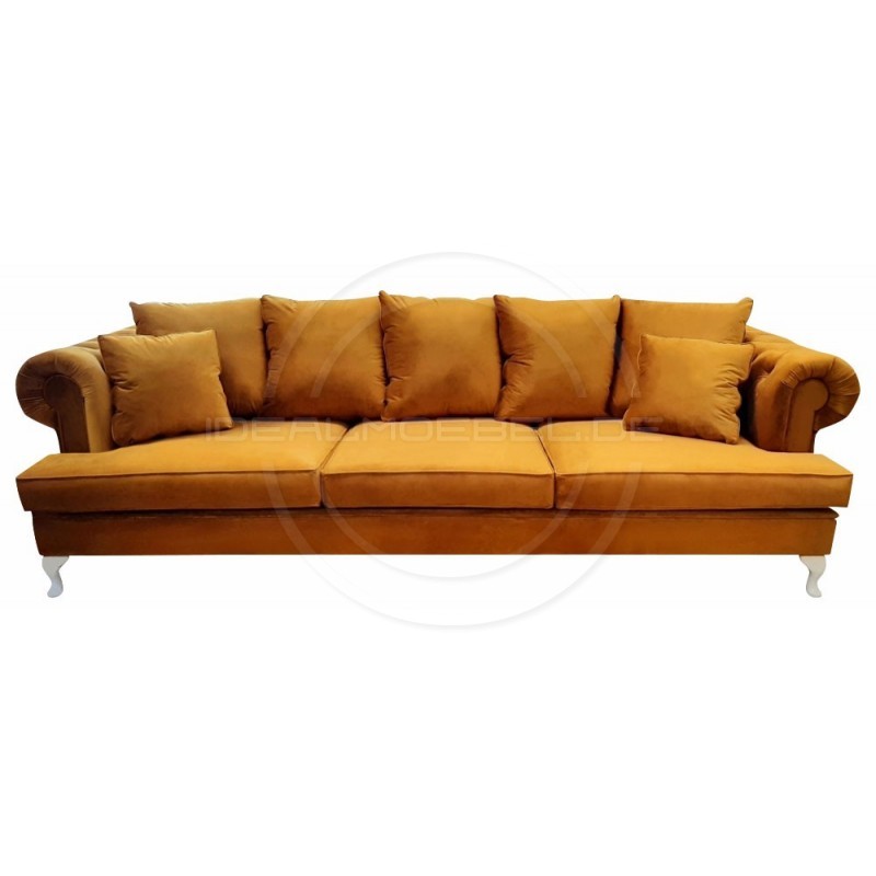 Sofa Dorset Ludwik Pik Samt 4-Sitzer