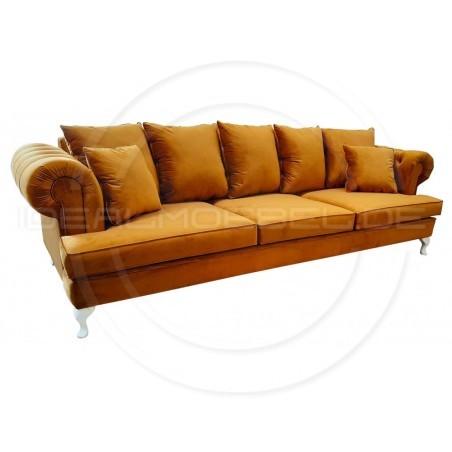 Sofa Dorset Ludwik Pik Samt 4-Sitzer