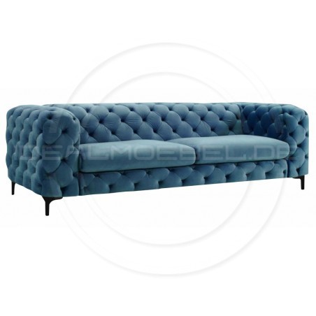 Chesterfield Sofa Full Moon Samt 4-Sitzer