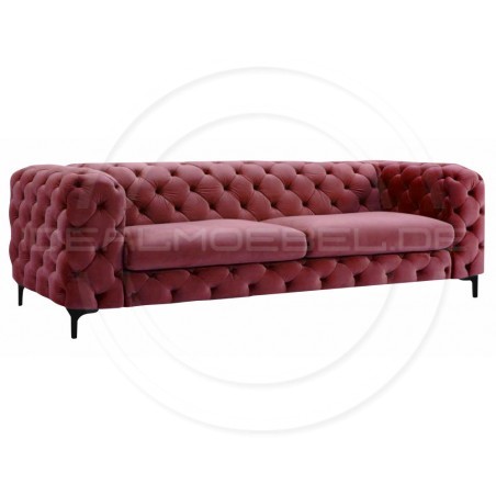 Chesterfield Sofa Full Moon Samt 4-Sitzer