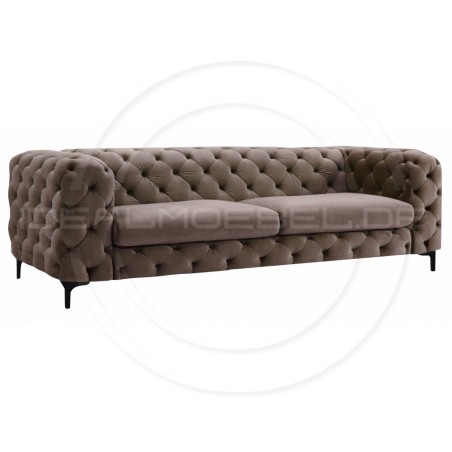 Chesterfield Sofa Full Moon Samt 4-Sitzer