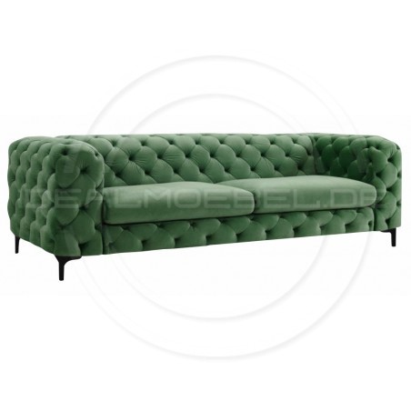 Chesterfield Sofa Full Moon Samt 4-Sitzer