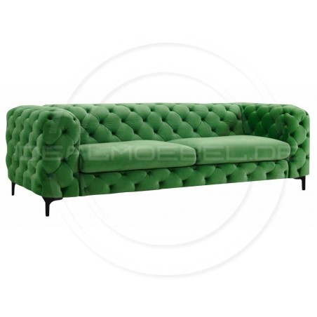 Chesterfield Sofa Full Moon Samt 4-Sitzer