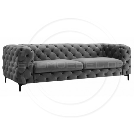 Chesterfield Sofa Full Moon Samt 4-Sitzer