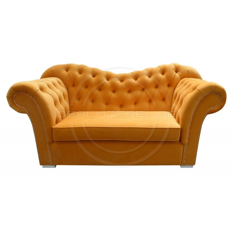 Chesterfield Morland Sofa Samt 2-Sitzer