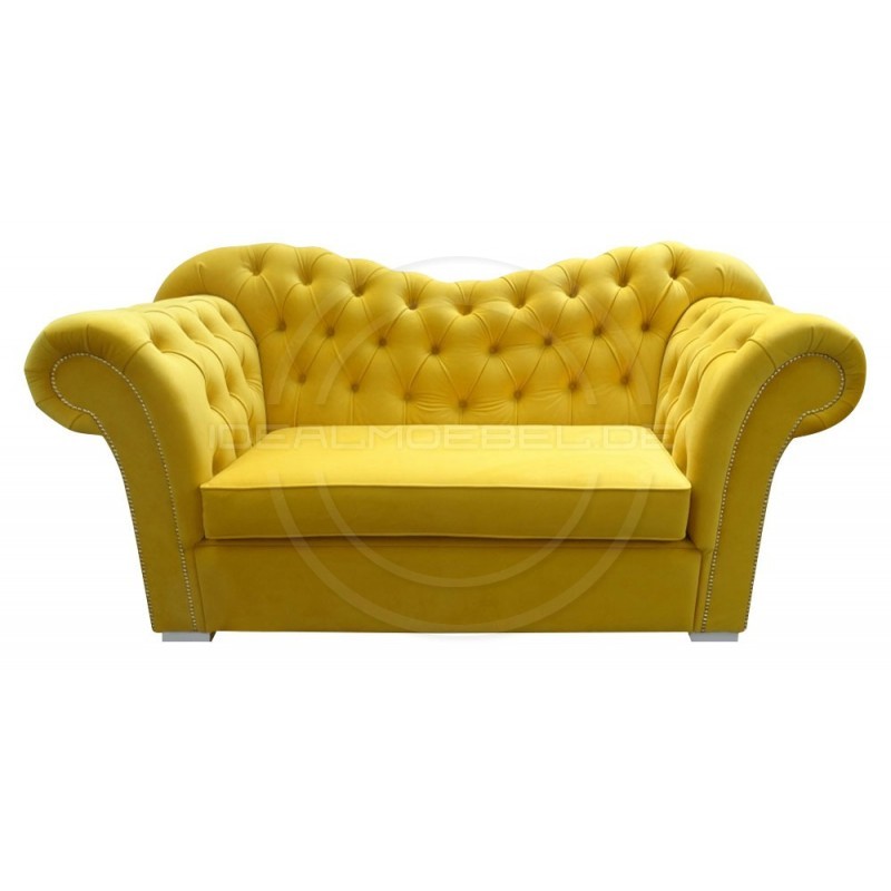 Chesterfield Morland Sofa Samt 2-Sitzer