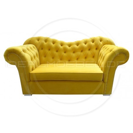 Chesterfield Morland Sofa Samt 2-Sitzer