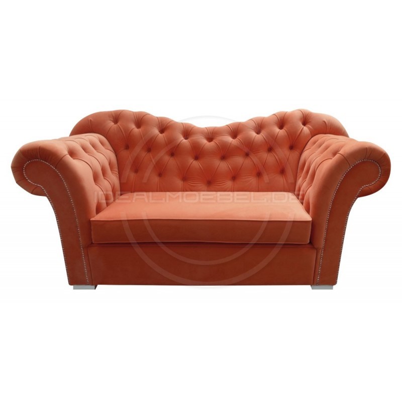 Chesterfield Morland Sofa Samt 2-Sitzer