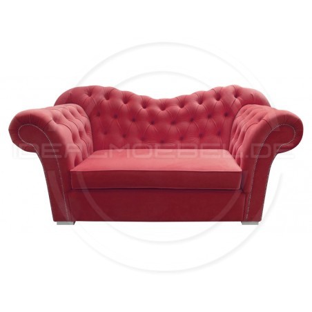 Chesterfield Morland Sofa Samt 2-Sitzer