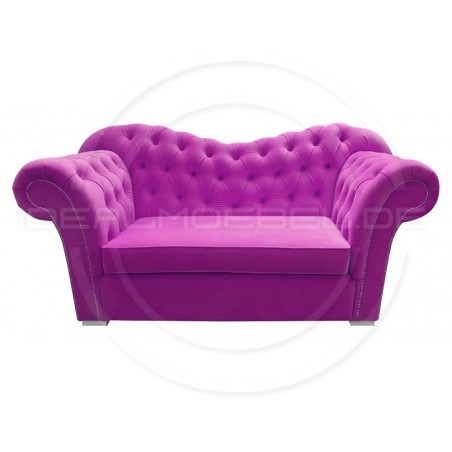 Chesterfield Morland Sofa Samt 2-Sitzer