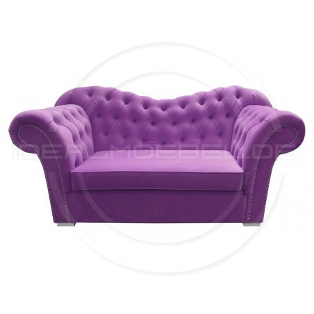 Chesterfield Morland Sofa Samt 2-Sitzer