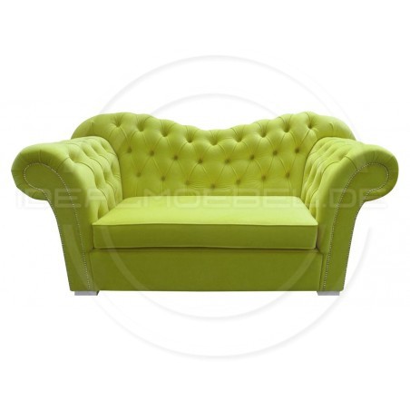 Chesterfield Morland Sofa Samt 2-Sitzer