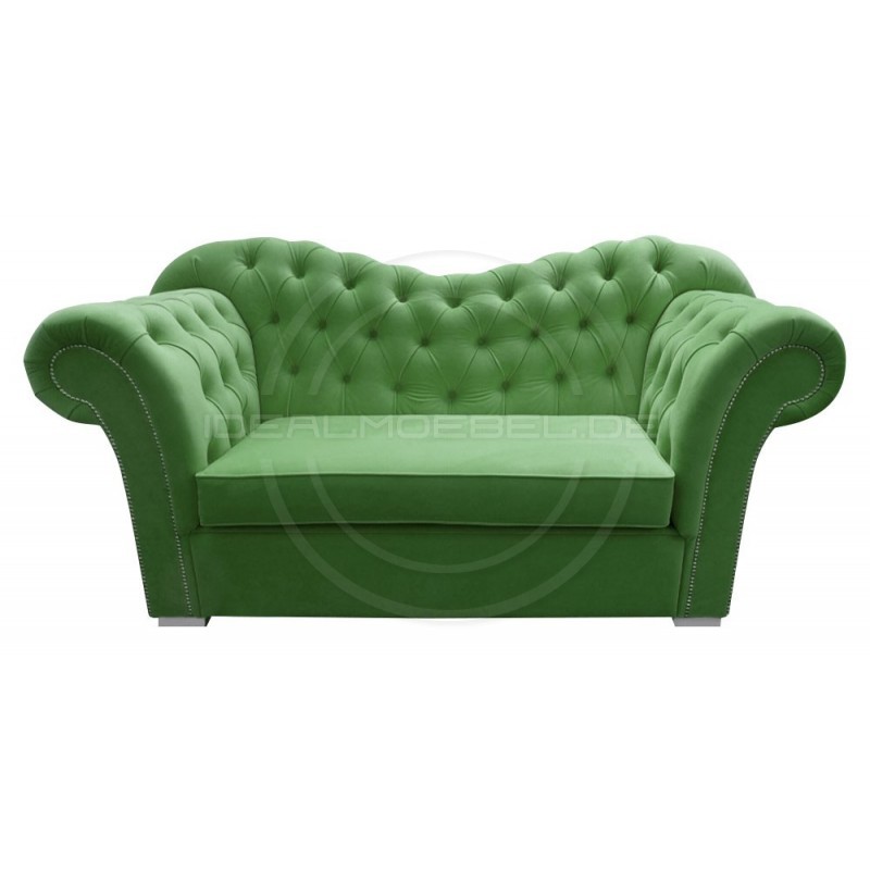 Chesterfield Morland Sofa Samt 2-Sitzer
