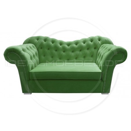 Chesterfield Morland Sofa Samt 2-Sitzer