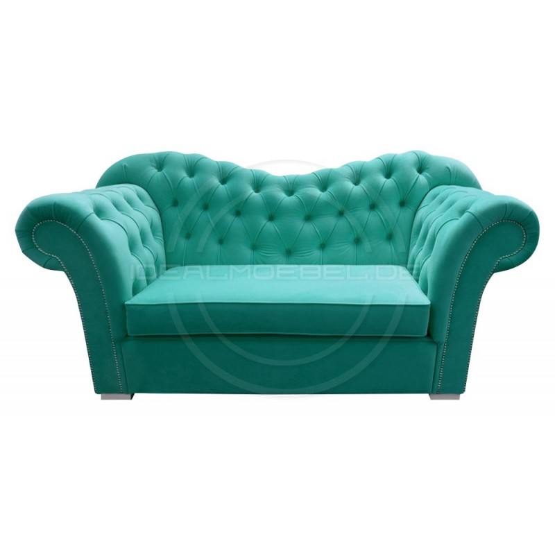 Chesterfield Morland Sofa Samt 2-Sitzer