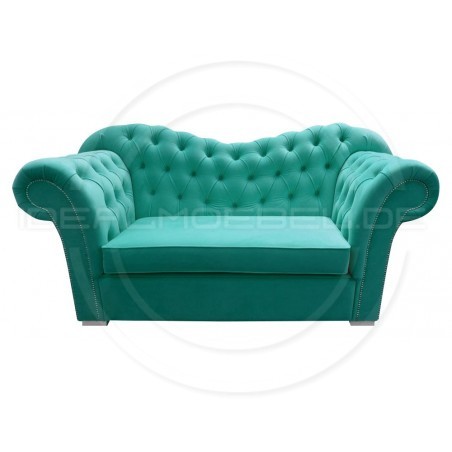 Chesterfield Morland Sofa Samt 2-Sitzer
