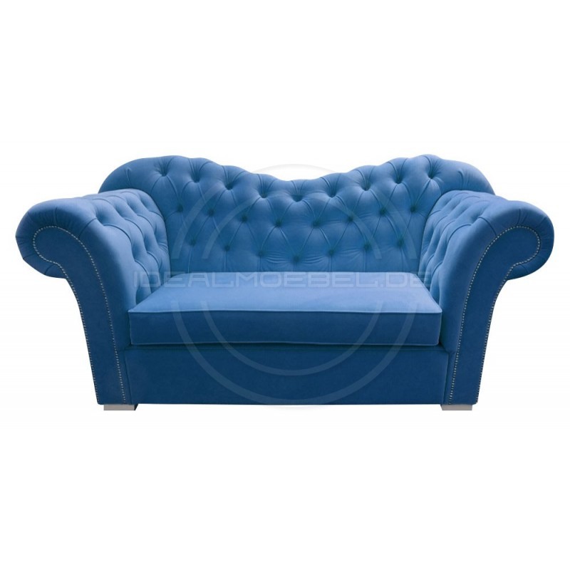 Chesterfield Morland Sofa Samt 2-Sitzer