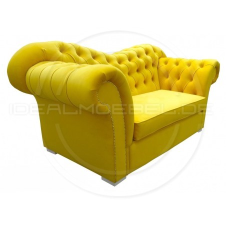 Chesterfield Morland Sofa Samt 2-Sitzer