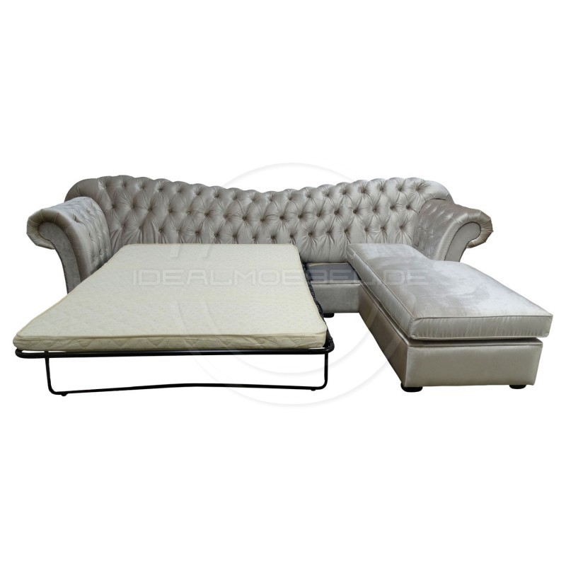 Sofa chesterfield mit shop schlaffunktion