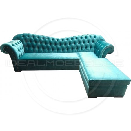 Chesterfield Ecksofa Morland 295x200 Samt