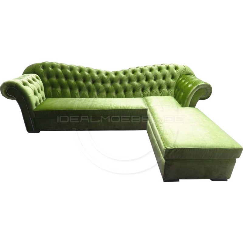 Chesterfield Ecksofa Morland 295x200 Samt