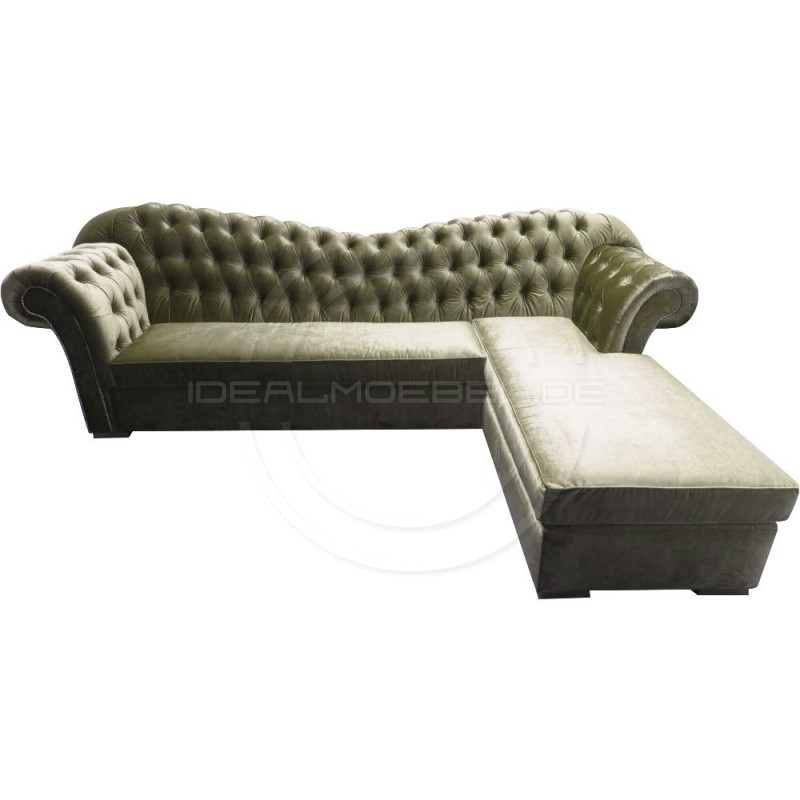 Chesterfield Ecksofa Morland 295x200 Samt