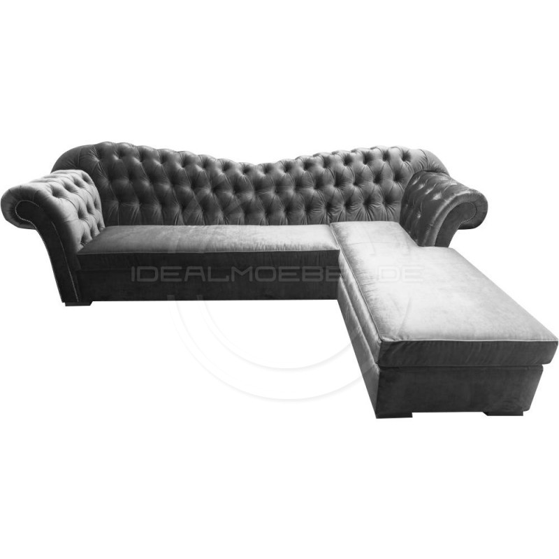 Chesterfield Ecksofa Morland 295x200 Samt