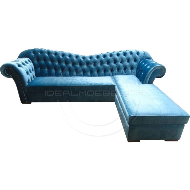 Chesterfield Ecksofa Morland 295x200 Samt