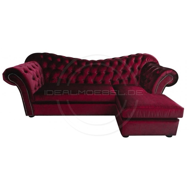 Chesterfield Ecksofa Morland 265x200 Samt