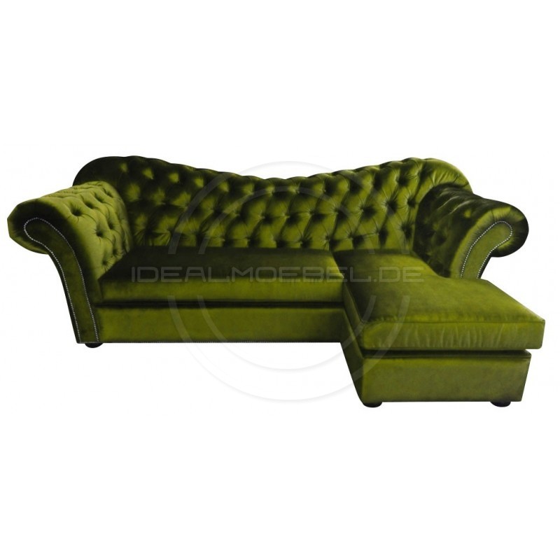 Chesterfield Ecksofa Morland 265x200 Samt