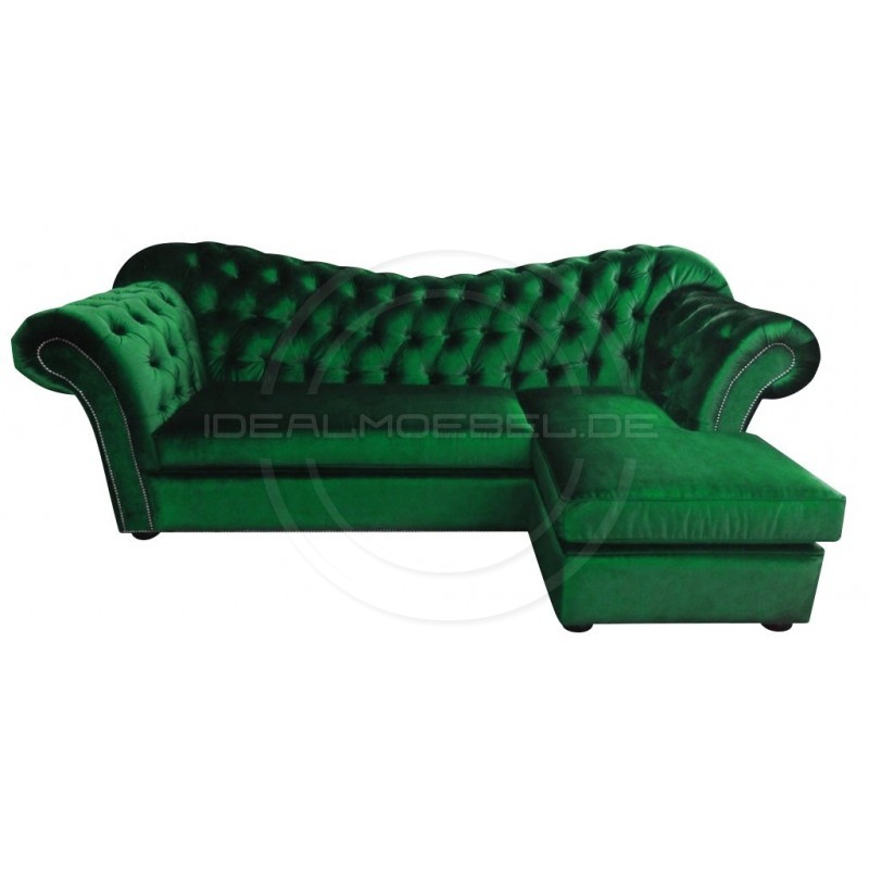 Chesterfield Ecksofa Morland 265x200 Samt