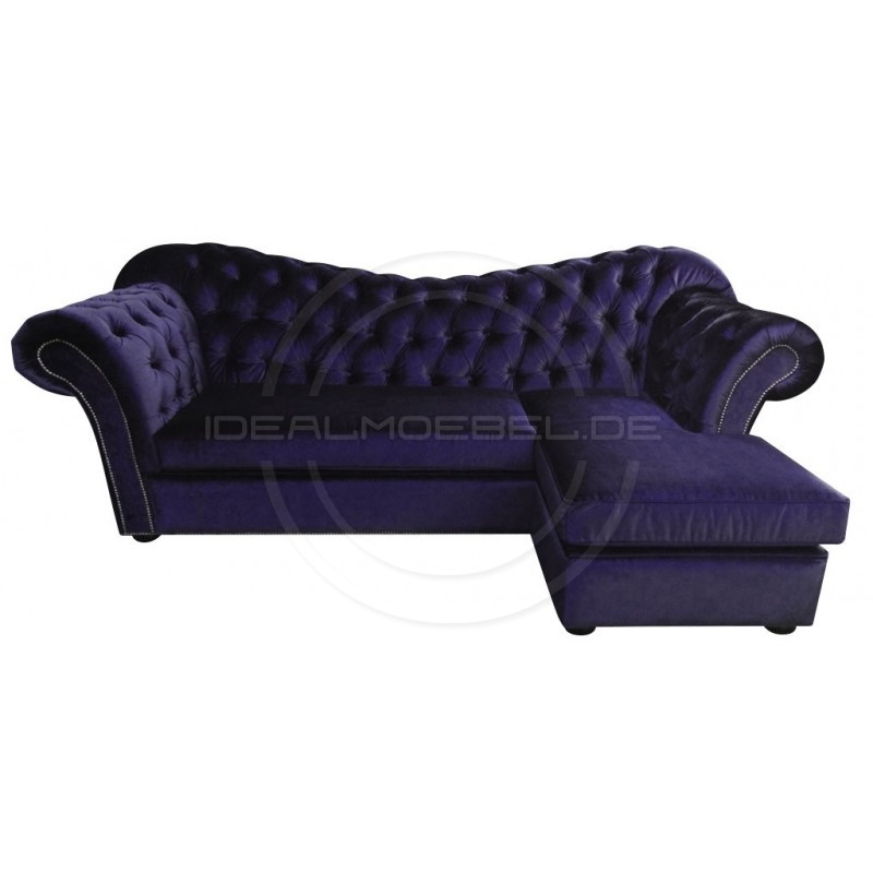 Chesterfield Ecksofa Morland 265x200 Samt