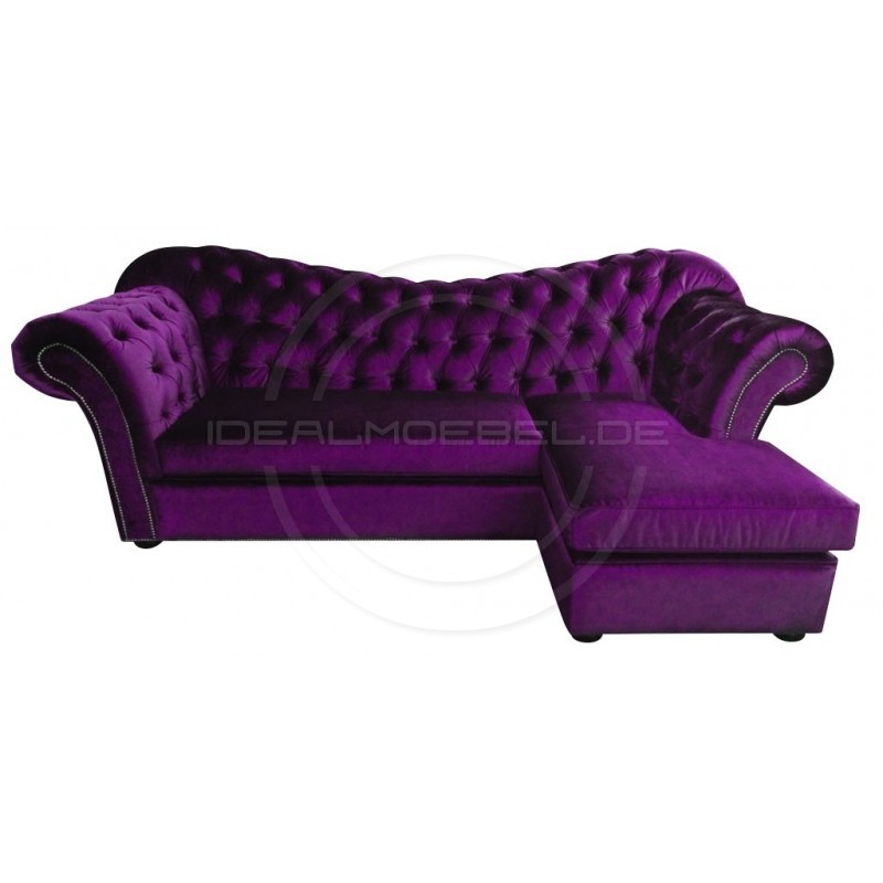 Chesterfield Ecksofa Morland 265x200 Samt