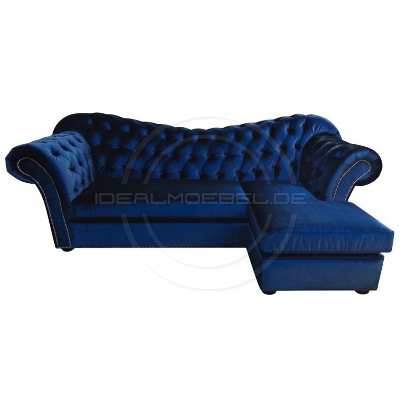 Chesterfield Ecksofa Morland 265x200 Samt