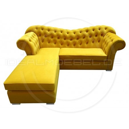 Chesterfield Ecksofa Morland 235x200 Samt