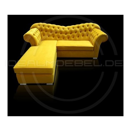 Chesterfield Ecksofa Morland 235x200 Samt