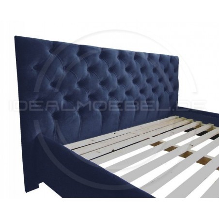 Chesterfield Stoffbett Classic mit einem Behälter 140x200