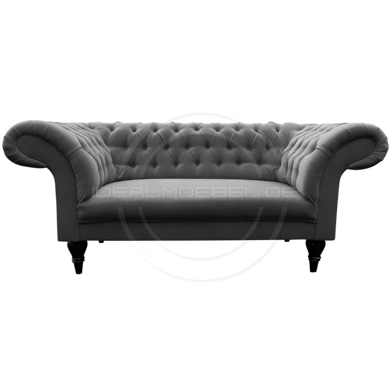Chesterfield Sofa Belladiva Samt 2-Sitzer