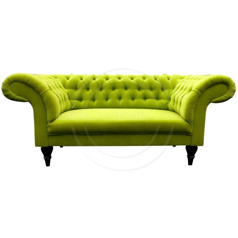 Chesterfield Sofa Belladiva Samt 2-Sitzer