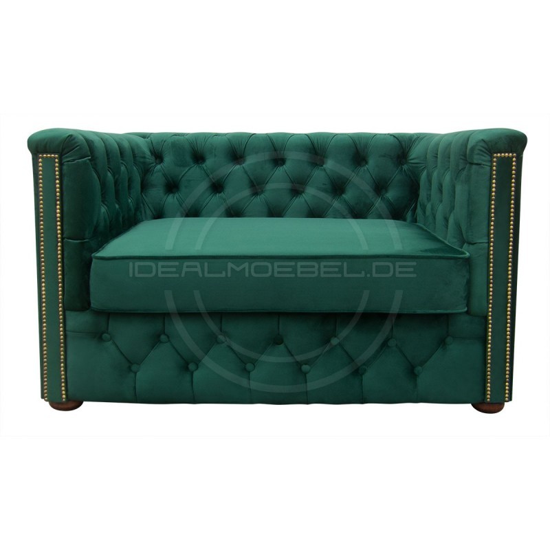 Kleines Chesterfield Schlafsofa Celebrity mit täglicher Schlaffunktion