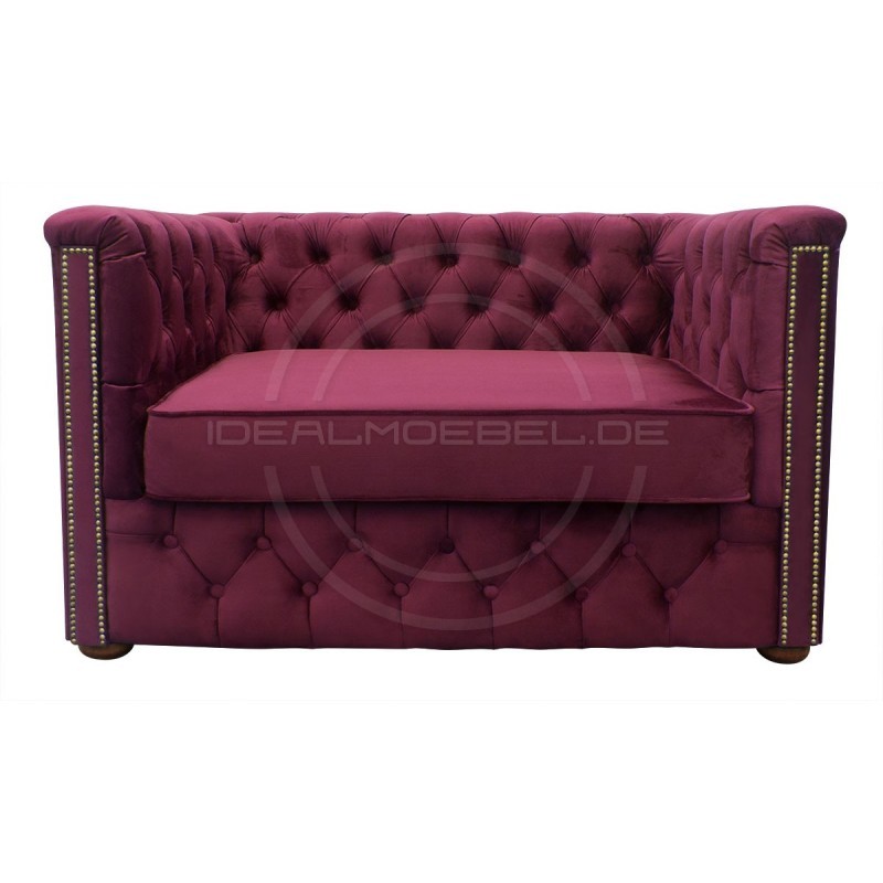 Kleines Chesterfield Schlafsofa Celebrity mit täglicher Schlaffunktion