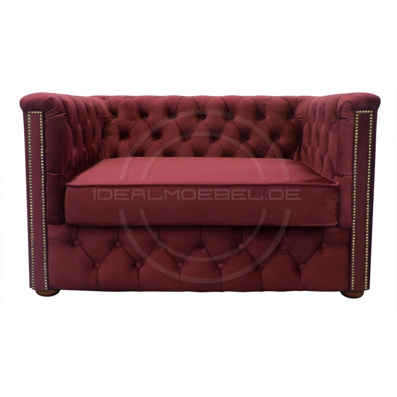 Kleines Chesterfield Schlafsofa Celebrity mit täglicher Schlaffunktion