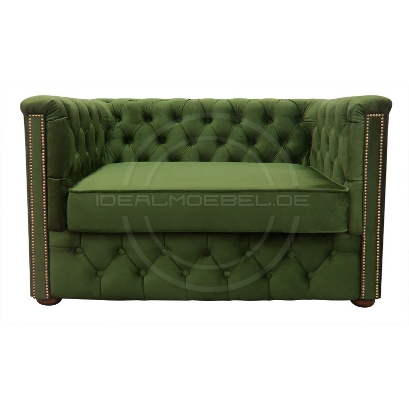 Kleines Chesterfield Schlafsofa Celebrity mit täglicher Schlaffunktion