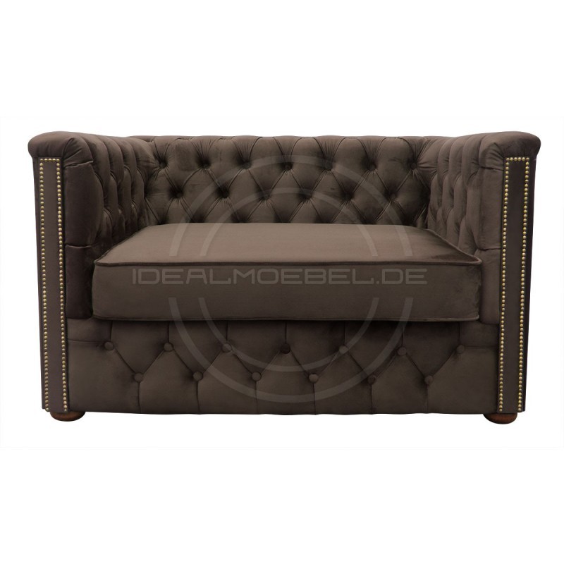 Kleines Chesterfield Schlafsofa Celebrity mit täglicher Schlaffunktion