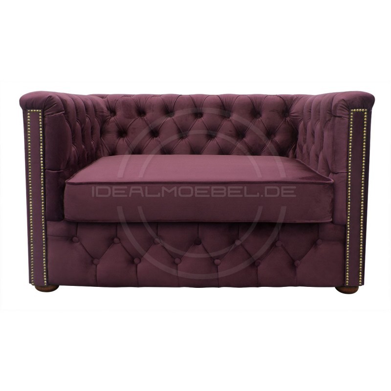 Kleines Chesterfield Schlafsofa Celebrity mit täglicher Schlaffunktion