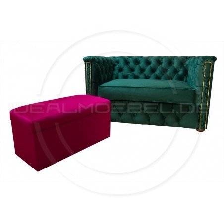 Kleines Chesterfield Schlafsofa Celebrity mit täglicher Schlaffunktion