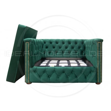 Kleines Chesterfield Schlafsofa Celebrity mit täglicher Schlaffunktion